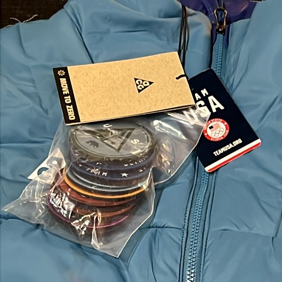 NWT NIKE ACG THERMA-FIT TEAM USA ROPE DE DOPE PACKABLE INSULATED OLYMPIC VEST M - Picture 9 of 11